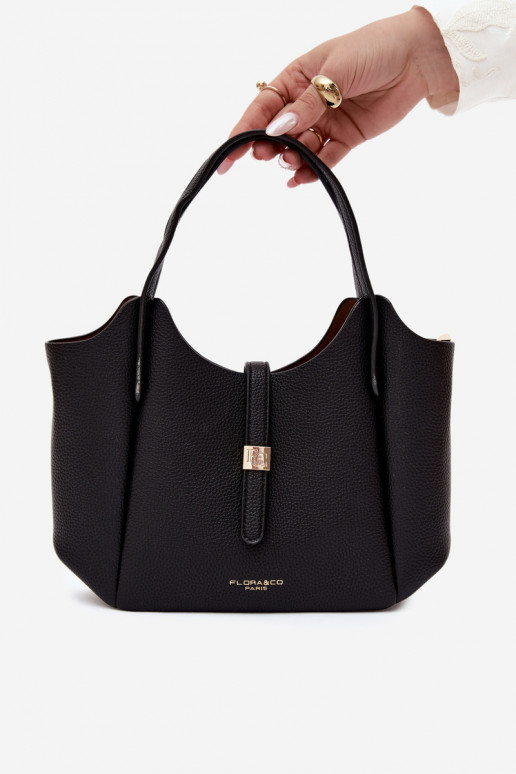 Zwarte handtas van faux leer Toffee
