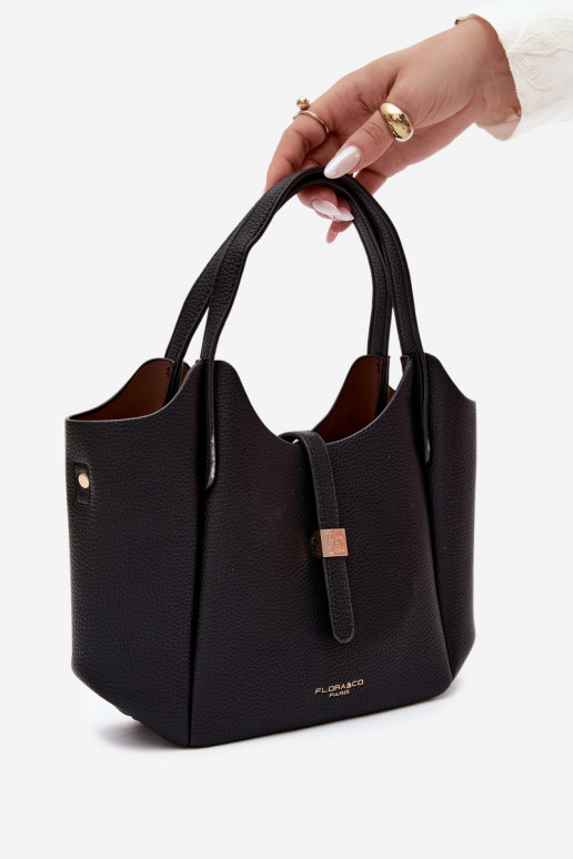 Zwarte handtas van faux leer Toffee