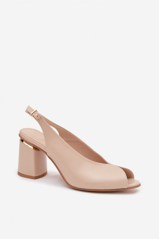 Elegante stijl Dames sandalen met hakken Op Zazoo 1085 beige