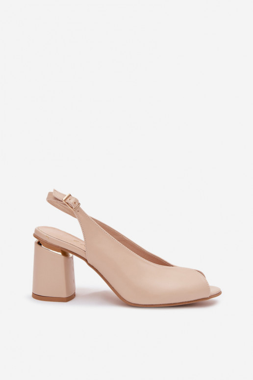 Elegante stijl Dames sandalen met hakken Op Zazoo 1085 beige