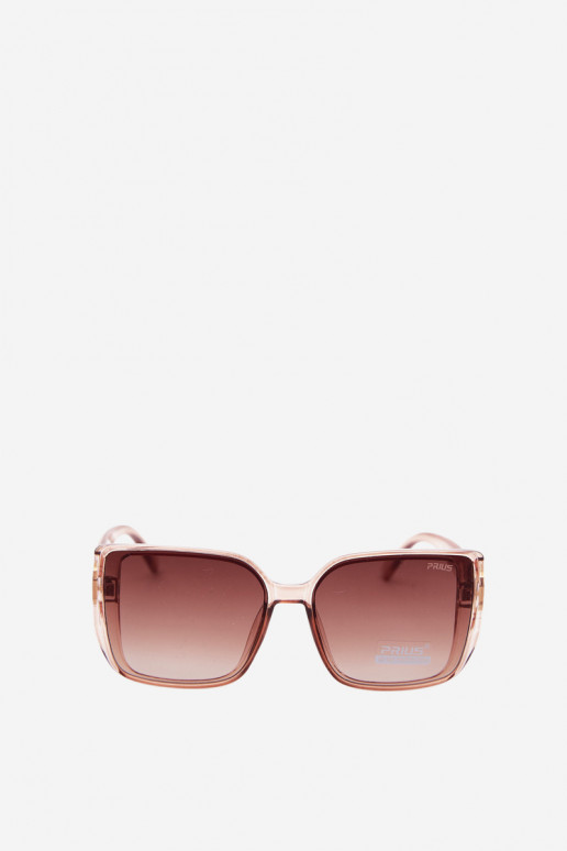 Zonnebril met decoratieve details in roze