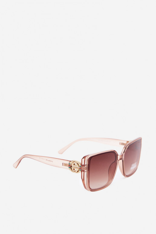 Zonnebril met decoratieve details in roze