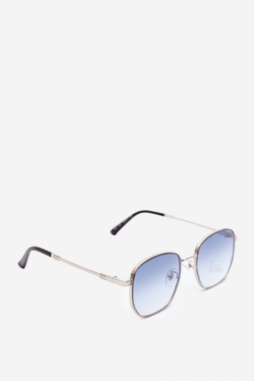 Zonnebril met dunne monturen UV 400 in blauw