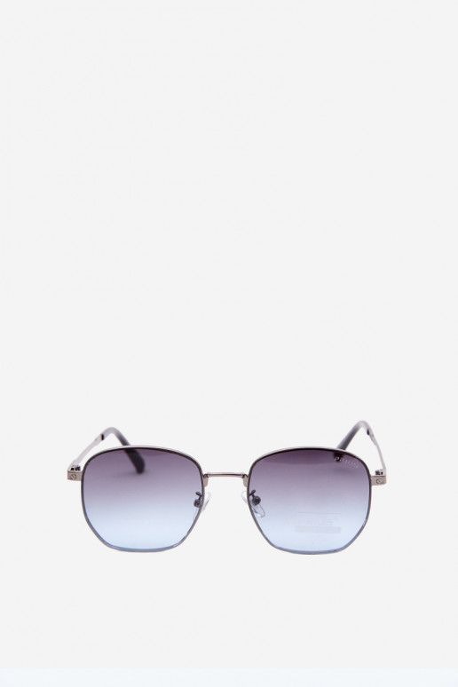 Zonnebril met dunne monturen UV 400 in donkerblauw