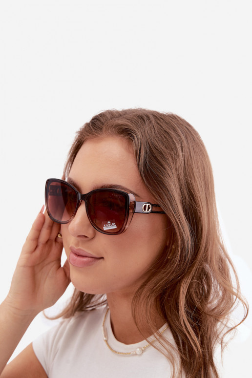 Dames zonnebril in cat-eye stijl bruin