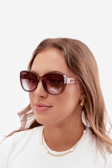 Dames zonnebril in cat-eye stijl roze