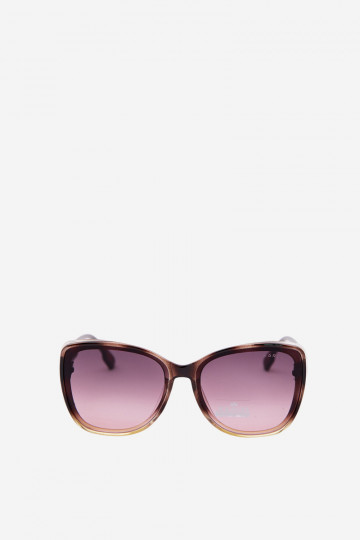 Dames zonnebril in cat-eye stijl bruin-geel 2