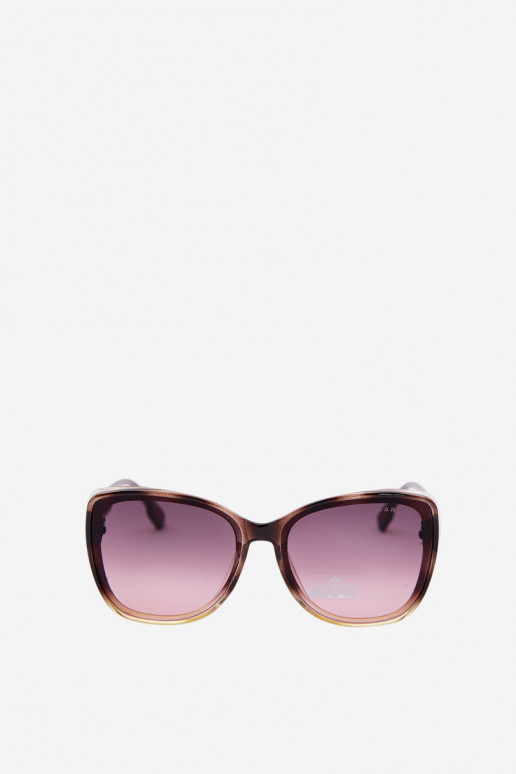 Dames zonnebril in cat-eye stijl bruin-geel
