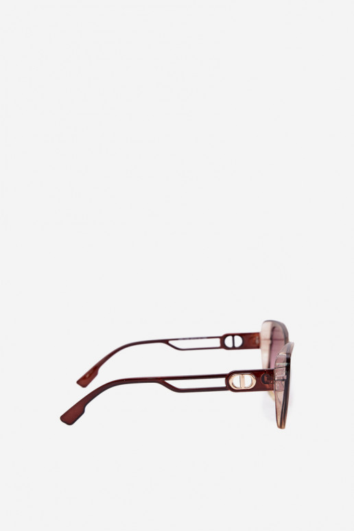 Dames zonnebril in cat-eye stijl bruin-geel