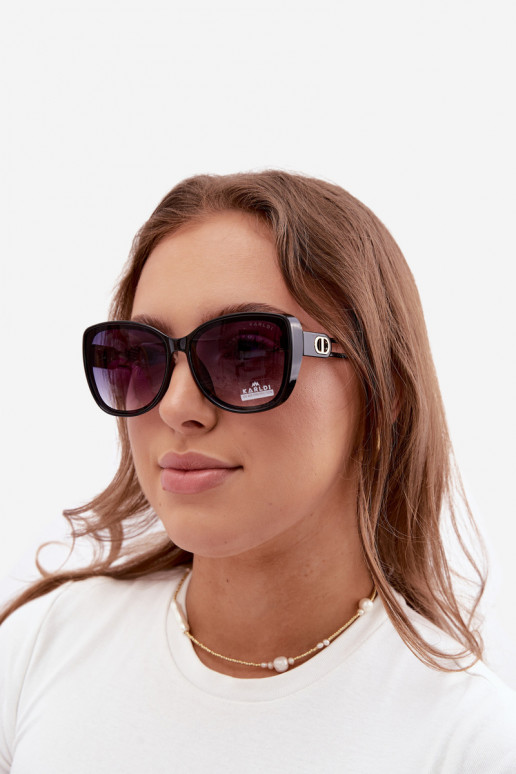 Dames zonnebril in cat-eye stijl zwart