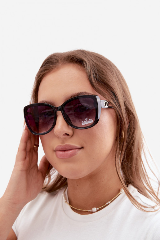 Dames zonnebril in cat-eye stijl zwart