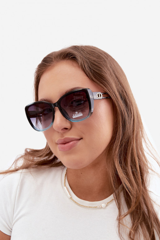 Dames zonnebril in cat-eye stijl blauw