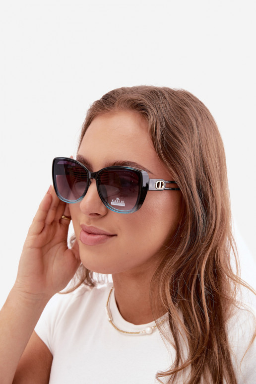 Dames zonnebril in cat-eye stijl blauw