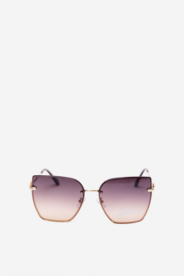 Zonnebril zonder rand in cat-eye stijl met UV 400-filter bruin 2