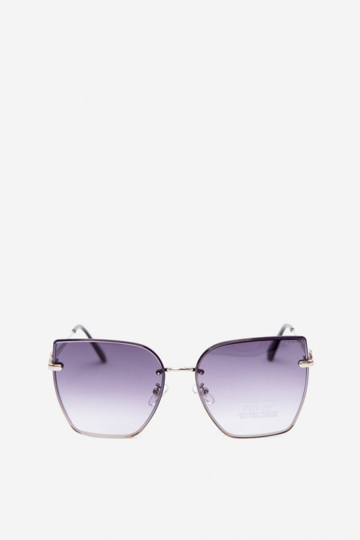 Zonnebril zonder rand in cat-eye stijl met UV 400-filter donkerblauw