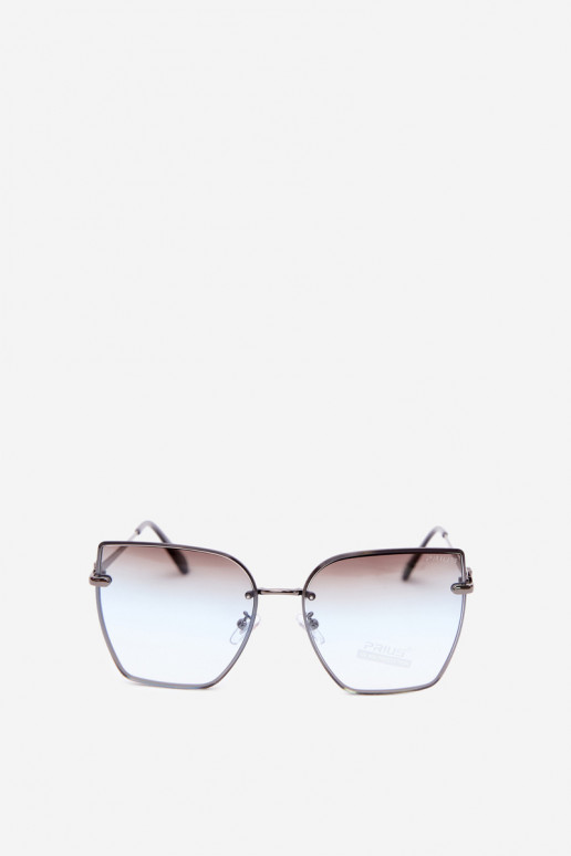 Zonnebril zonder rand in cat-eye stijl met UV 400-filter blauw