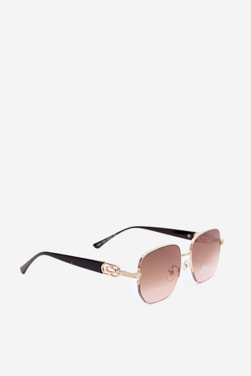 Zonnebril met dunne monturen en UV-filter, roze