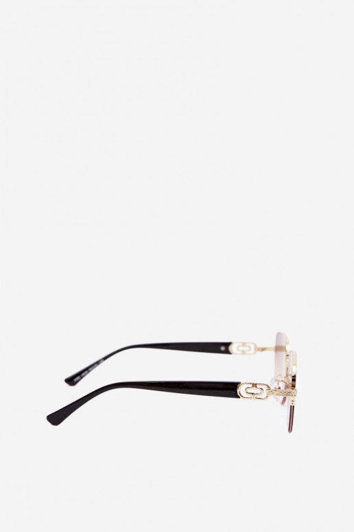 Zonnebril met dunne monturen en UV-filter, roze