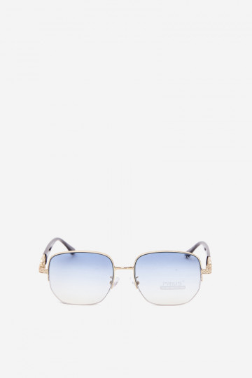 Zonnebril met dunne monturen en UV-filter, blauw 2