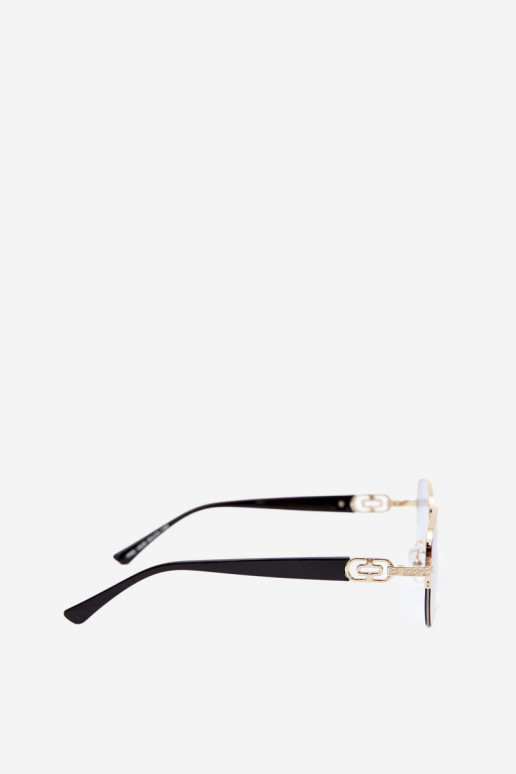Zonnebril met dunne monturen en UV-filter, blauw