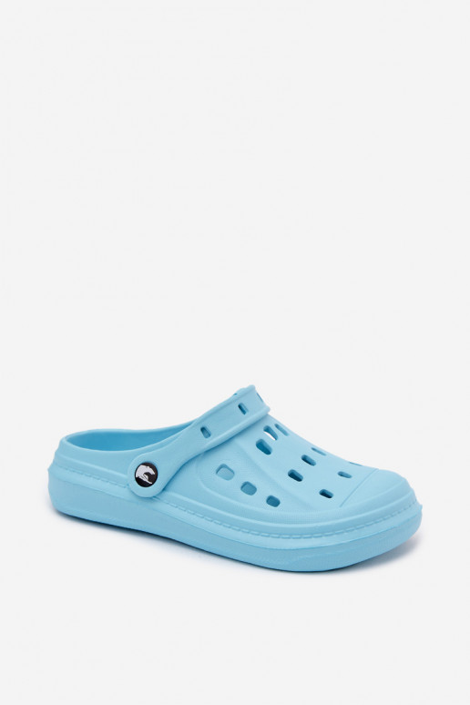 Turquoise dames lichte klompen Cobble