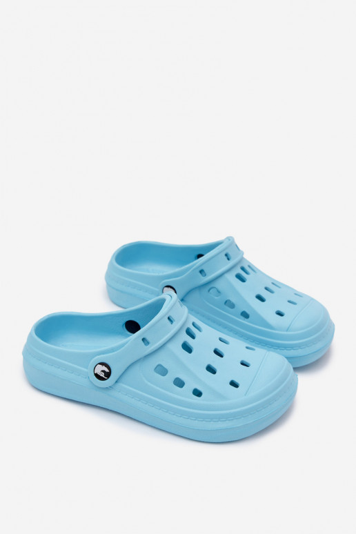 Turquoise dames lichte klompen Cobble
