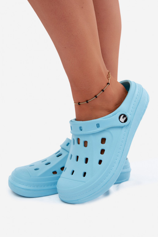 Turquoise dames lichte klompen Cobble