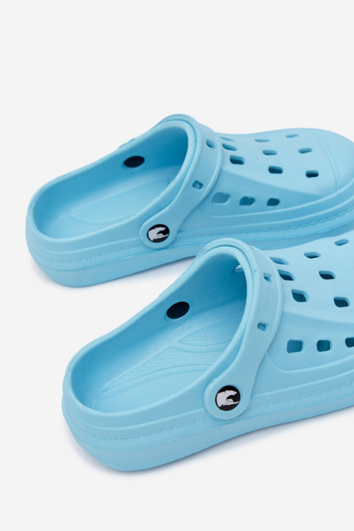 Turquoise dames lichte klompen Cobble