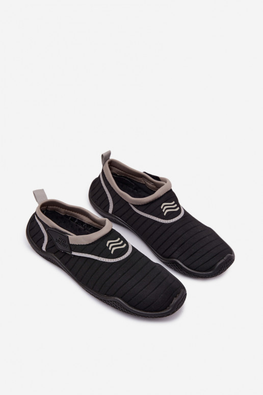 Zwarte dames schoenen met plakkende sluitingen PROINATER PRO-26-48-114L