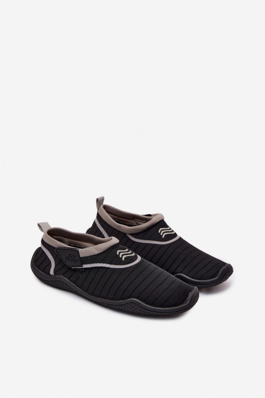 Zwarte dames schoenen met plakkende sluitingen PROINATER PRO-26-48-114L