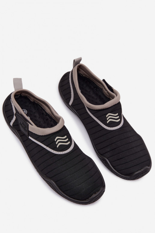 Zwarte dames schoenen met plakkende sluitingen PROINATER PRO-26-48-114L
