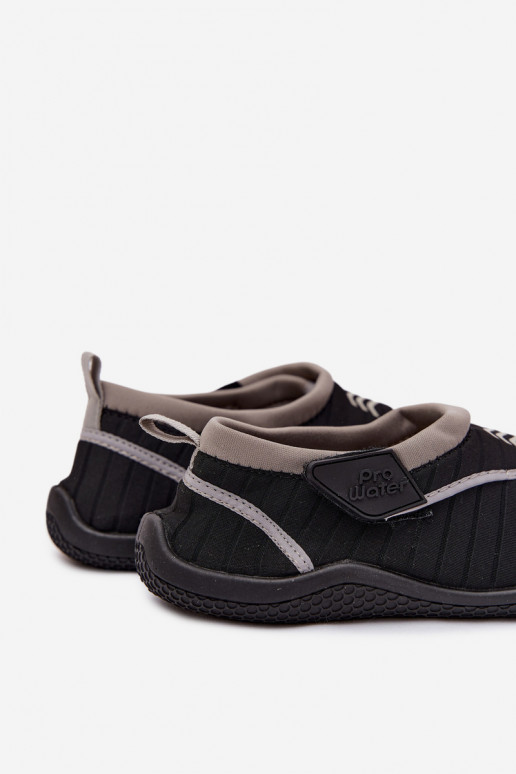 Zwarte dames schoenen met plakkende sluitingen PROINATER PRO-26-48-114L