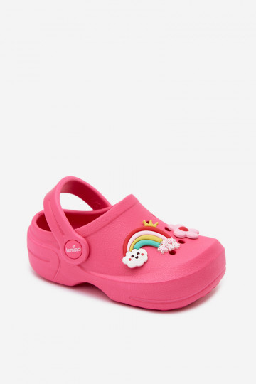 Roze kinder lichte klompen met gespen LEMIGO LUPO