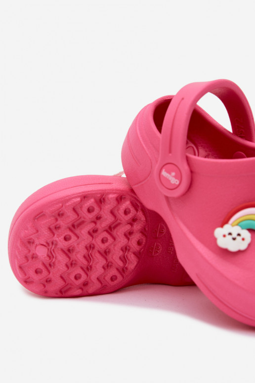 Roze kinder lichte klompen met gespen LEMIGO LUPO