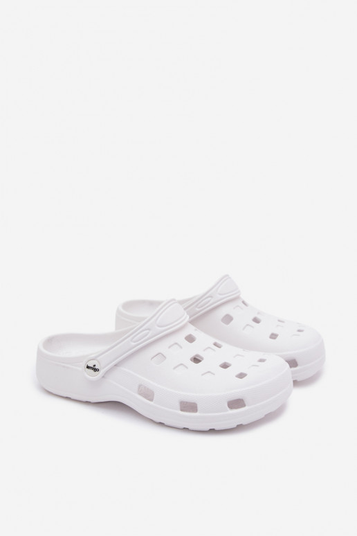 Witte dames lichte klompen LEMIGO 806