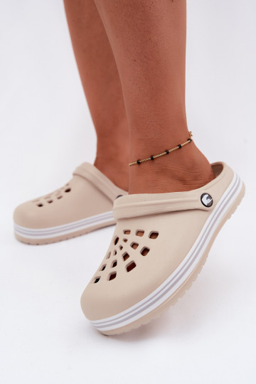 Dames lichte zandkleurige slippers Ashby 2