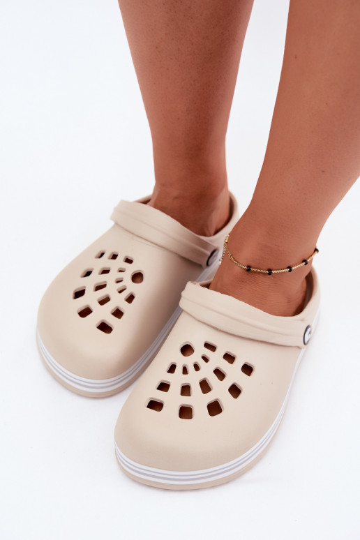 Dames lichte zandkleurige slippers Ashby