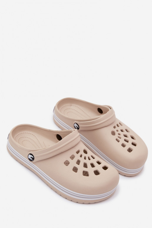 Dames lichte zandkleurige slippers Ashby