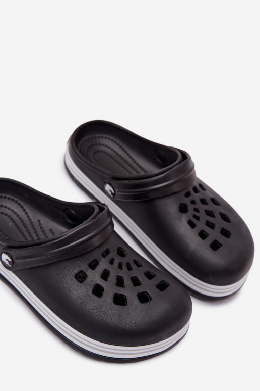 Dames lichte zwarte slippers Ashby