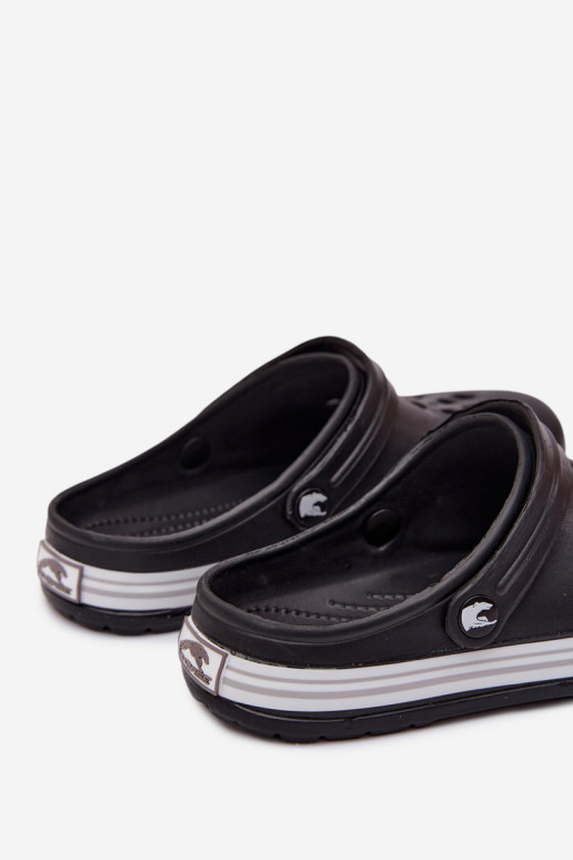 Dames lichte zwarte slippers Ashby