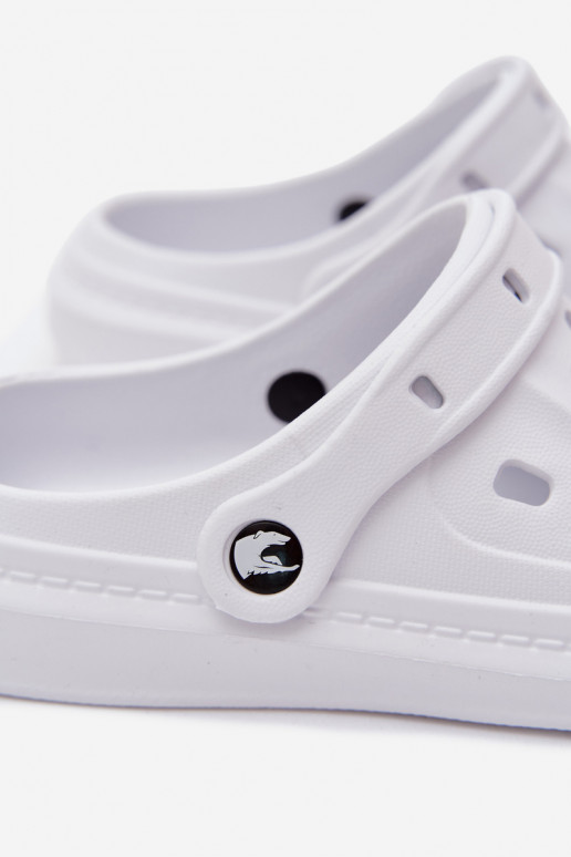 Heren lichte witte slippers Route