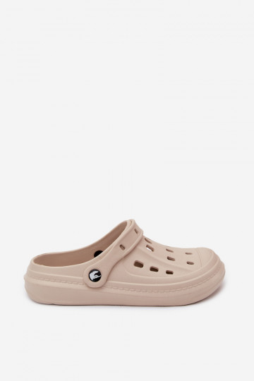 Heren lichte zandkleurige slippers Route 2