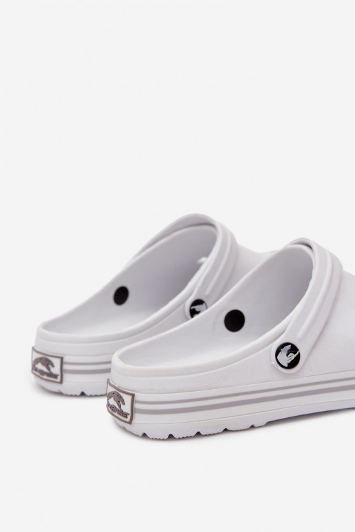 Dames lichte witte slippers Ashby