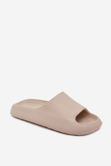 Heren klassieke model lichte zandkleurige slippers Melton