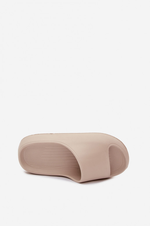 Heren klassieke model lichte zandkleurige slippers Melton