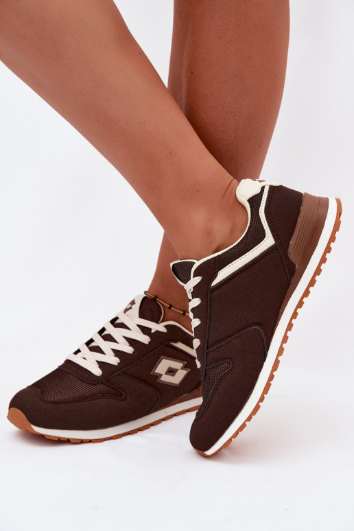Dames chocoladekleurige sneakers LOTTO 2401850U EPICAN