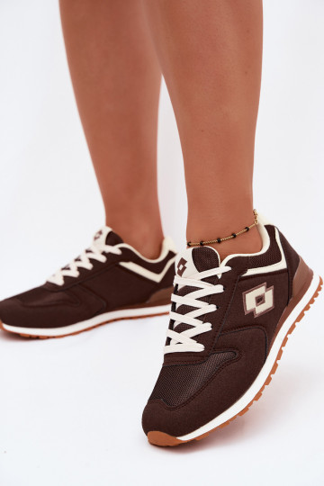 Dames chocoladekleurige sneakers LOTTO 2401850U EPICAN 2