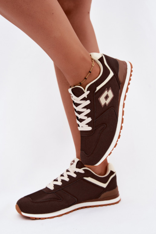 Dames chocoladekleurige sneakers LOTTO 2401850U EPICAN