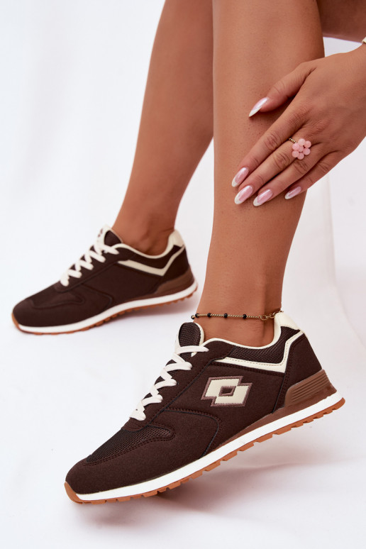 Dames chocoladekleurige sneakers LOTTO 2401850U EPICAN