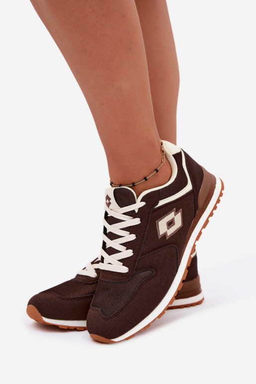 Dames chocoladekleurige sneakers LOTTO 2401850U EPICAN